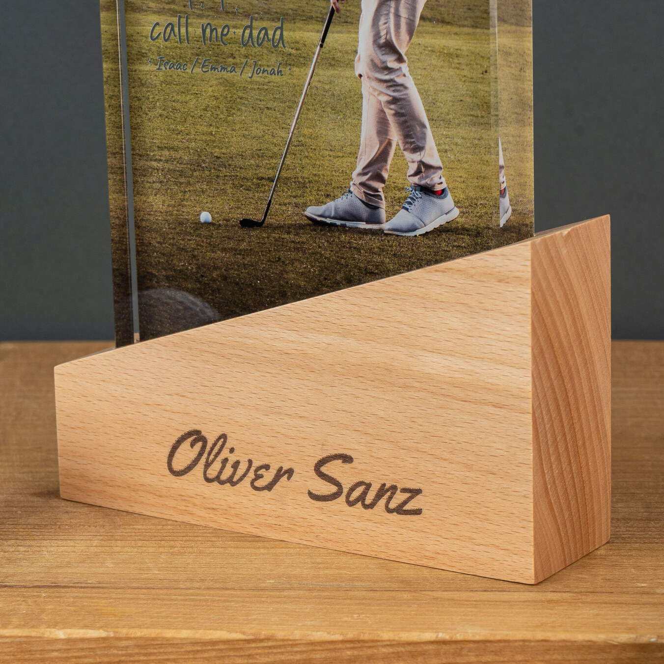 Trofeo cristal rectangular impreso Premium