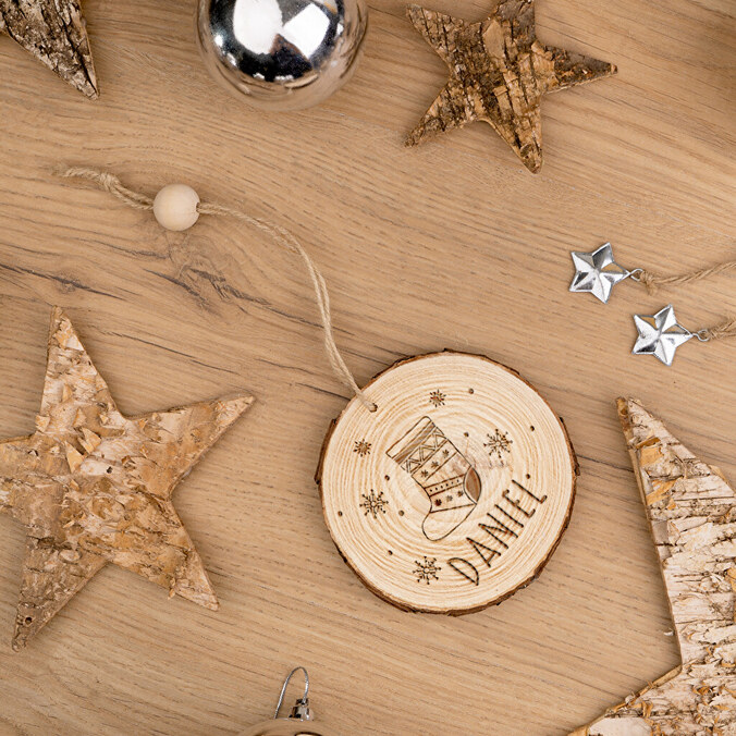 Houten hanger om op te hangen, te bedrukken en te maken