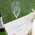 Personalisierbares Sektglas aus Kunststoff