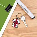 Personalised metal T-shirt shaped keyring