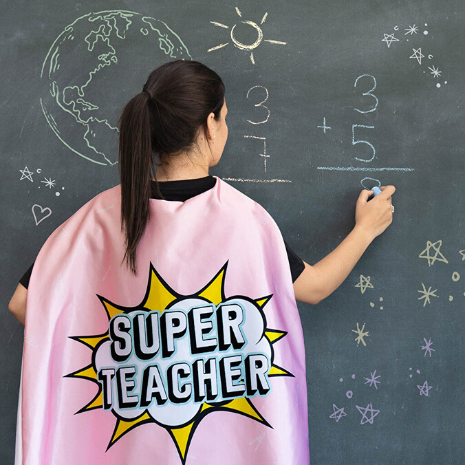 Superhjälte cape med tryck