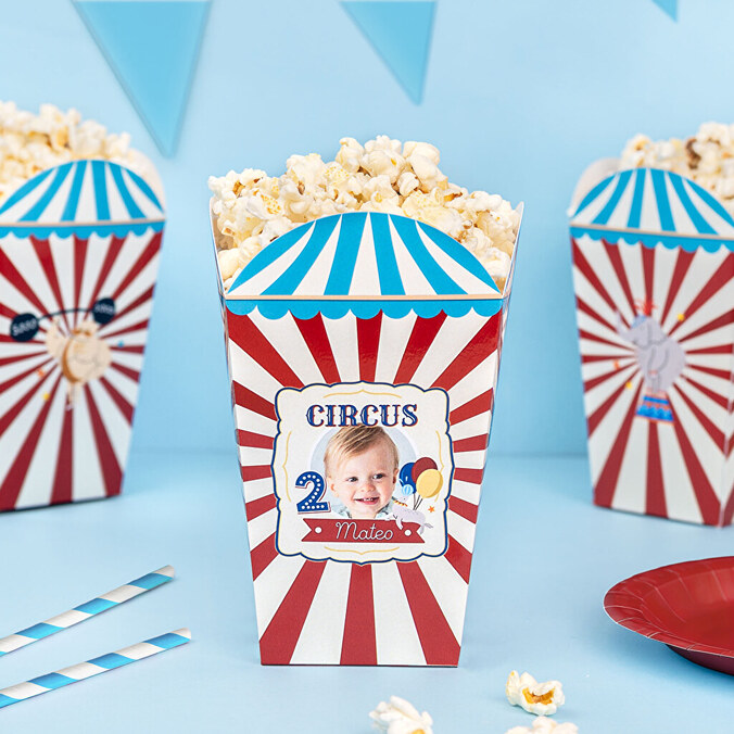 Popcornbägare med tryck