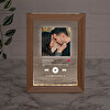 Personalised luminous wooden photo frame