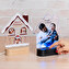 Lampada 3D a forma di casa personalizzata in legno Lampada 3D a forma di casa personalizzata in legno