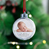 Bolas transparentes com fotos para árvore de Natal