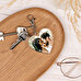 Porte-clés acrylique personnalisé avec forme de coeur