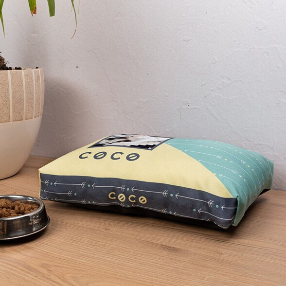 Hundebett mit Foto personalisiert
