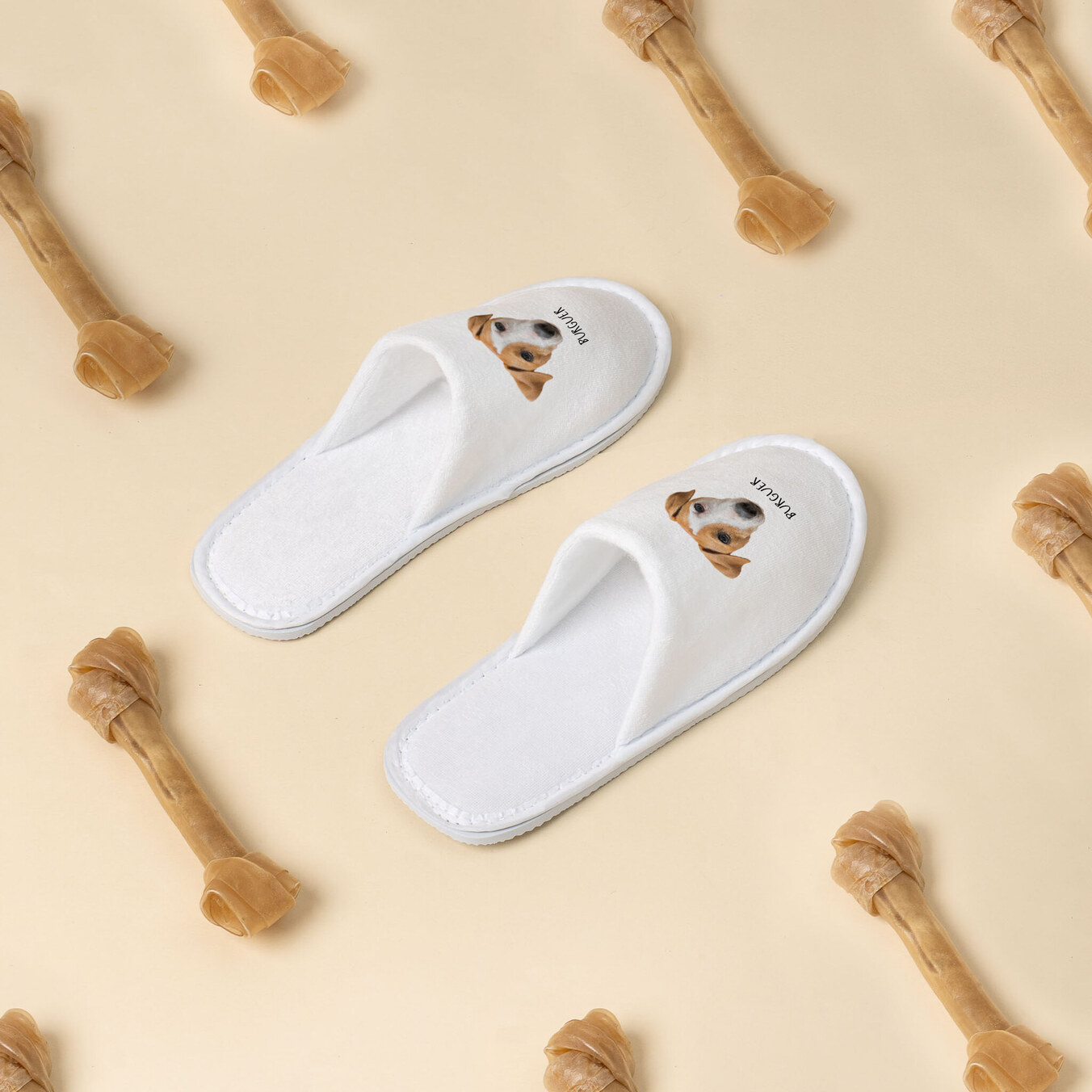Personalised hotel and travel slippers