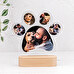 Personalised 3D lamp paw print with wooden base Personalised 3D lamp paw print with wooden base