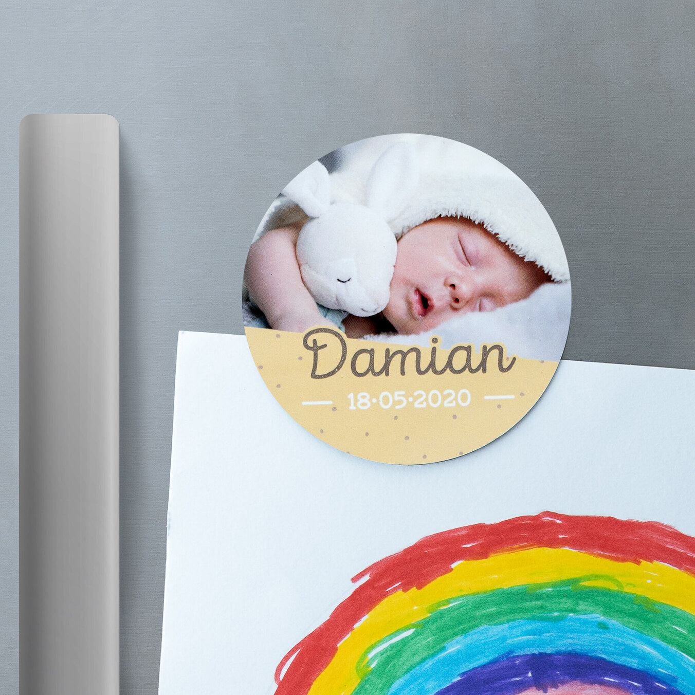 Personalizowany okragly magnes elestyczny 5ø cm