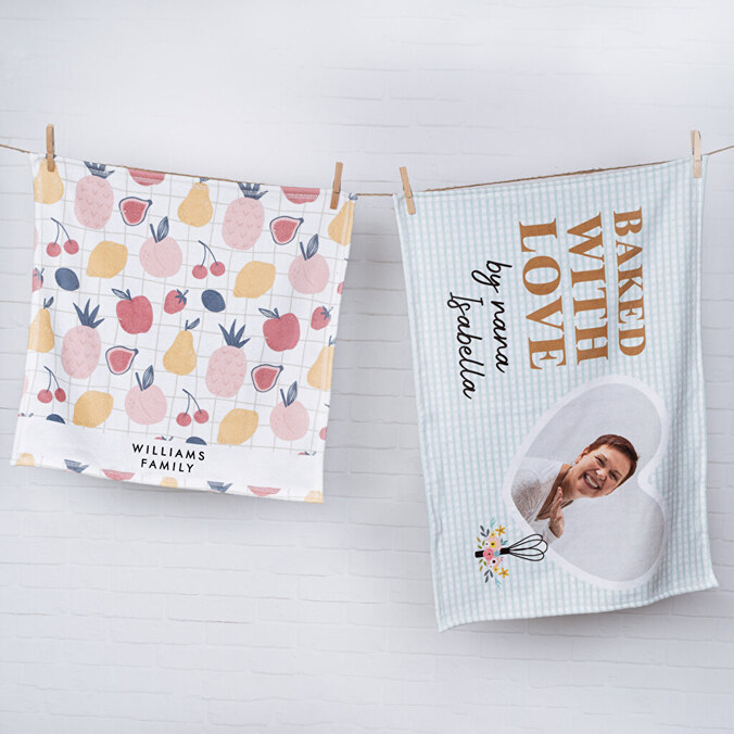 Personalised tea towels