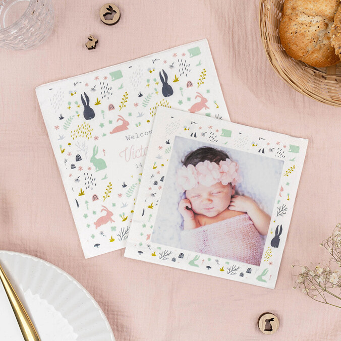 Personalised paper napkins