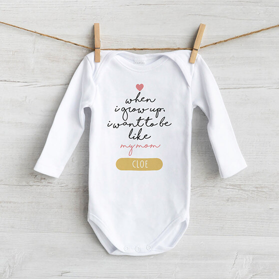 Personalised long sleeves body for babies
