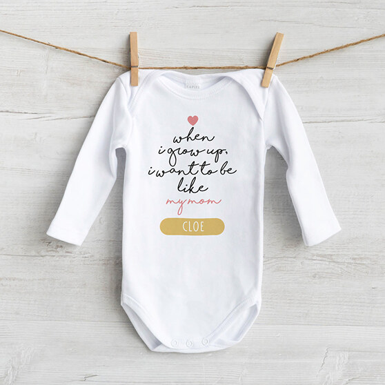 Personlig långärmad body för baby