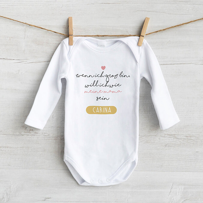 Baby Body bedrucken mit Foto oder Namen