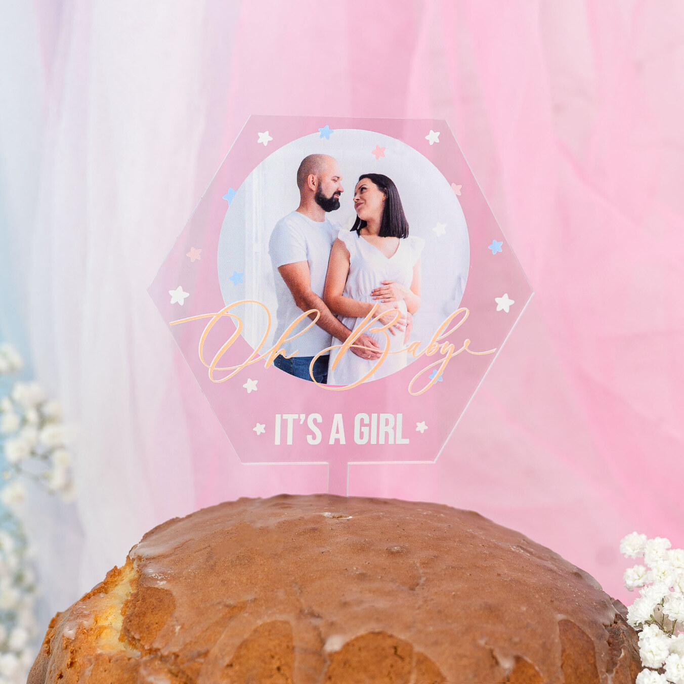 Topper hexagonal personalizado