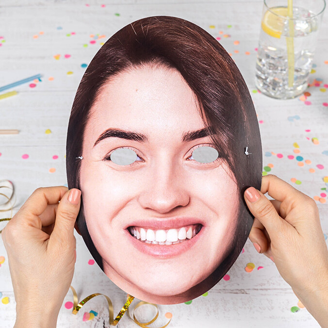 Maschera viso personalizzata di cartone