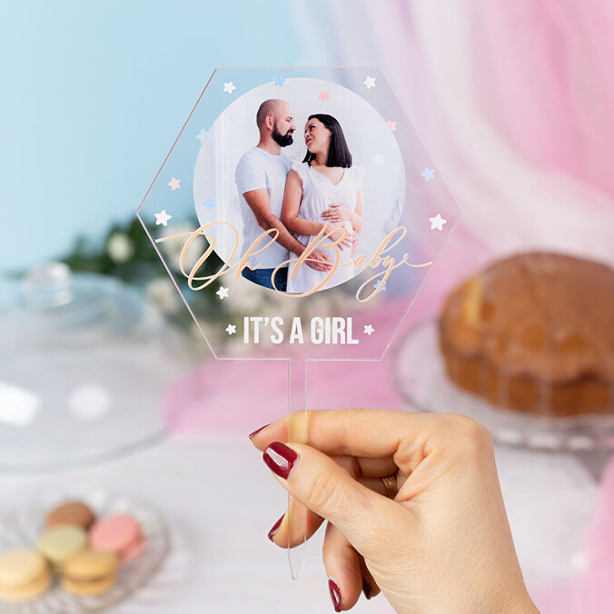 Topper hexagonal personalizado