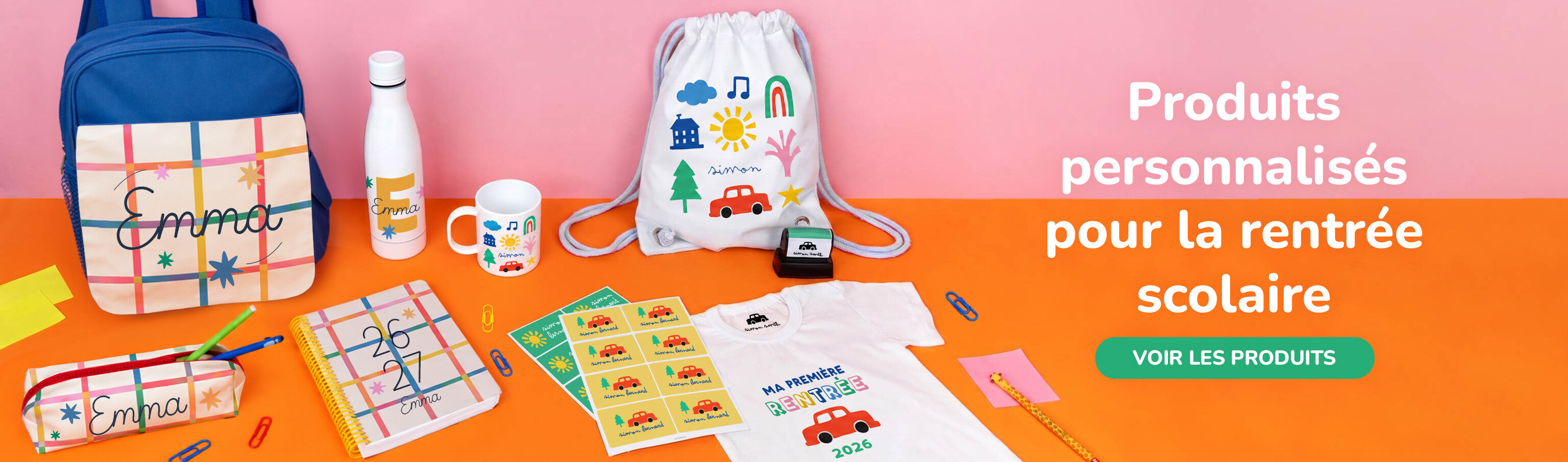 Fournitures scolaires personnalisées