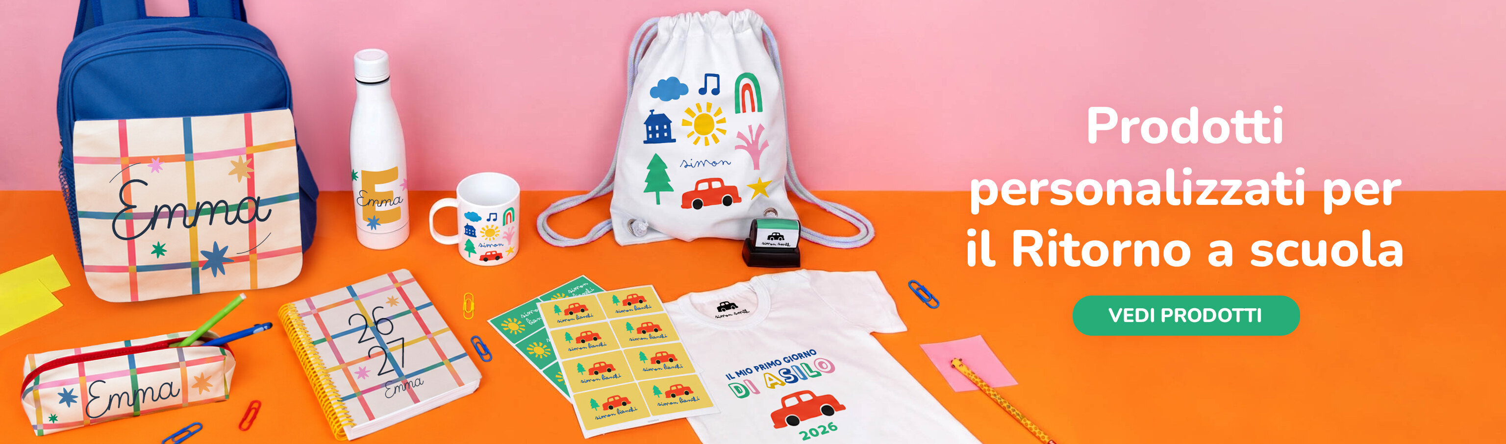 Materiale scolastico personalizzato