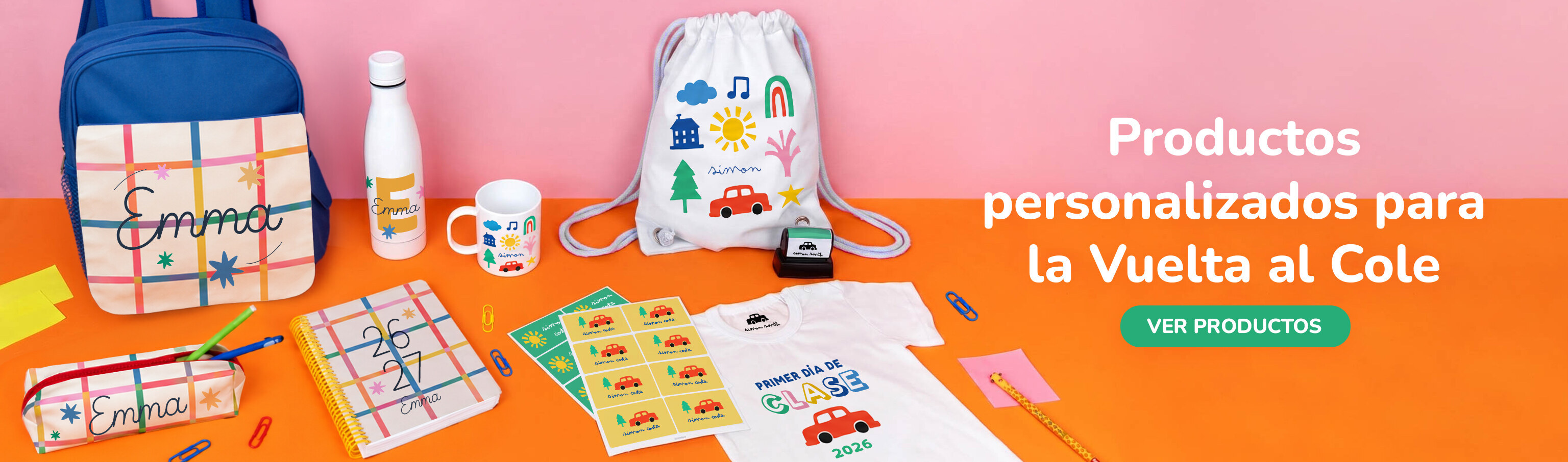 Material escolar personalizado Vuelta al Cole