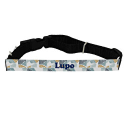 Personalisiertes Hundehalsband Mit Namen – Verstellbar, Stoff, Mit Druckverschluss, 61,5 X 2,5 Cm