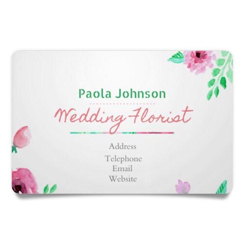 Tarjetas de visita florales