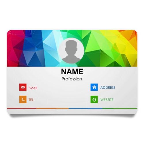 Tarjetas de visita coloridas