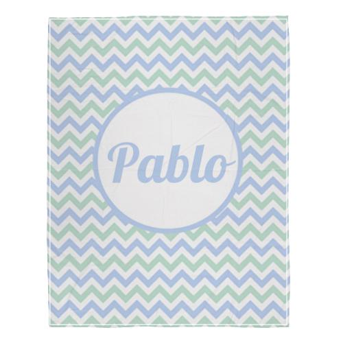 Chevron azul y mint Chevron azul y mint