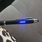 Wanapix Penna LED Personalizzata Con Nome/Testo - Luce Gialla, Inchiostro Blu, Pila Inclusa - 3